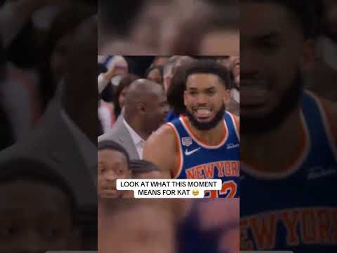 Karl-Anthony Towns reaction to the Knicks becoming NBA Champions 👏