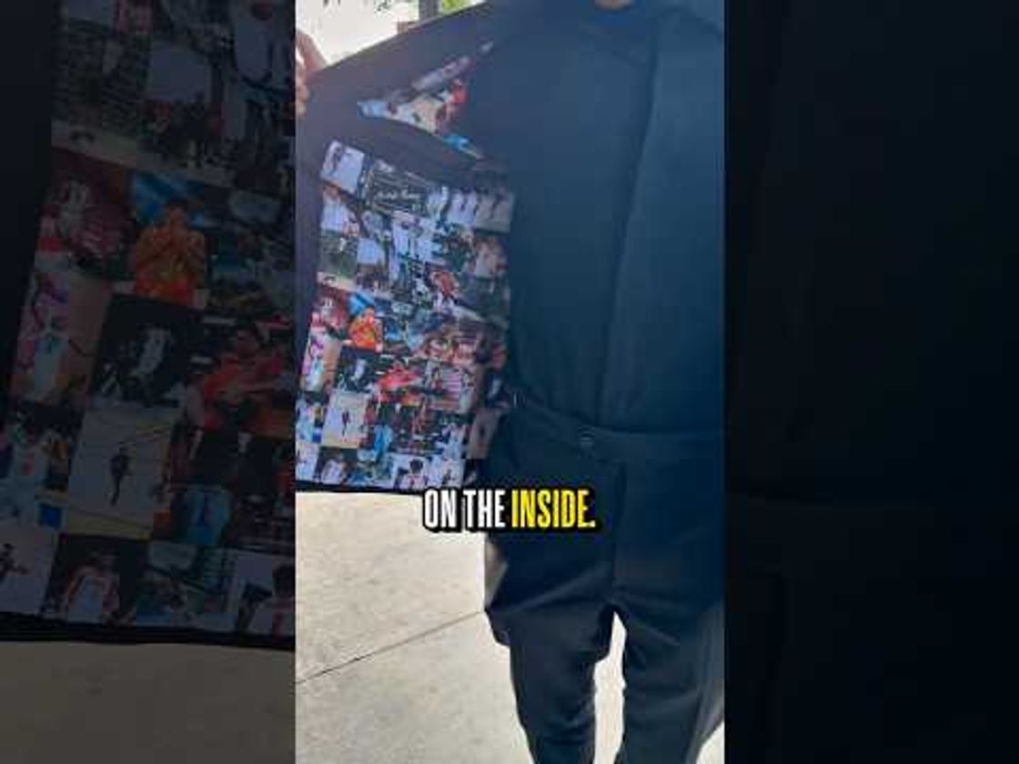 Maleek Thomas has photos of his family inside his suit ❤️