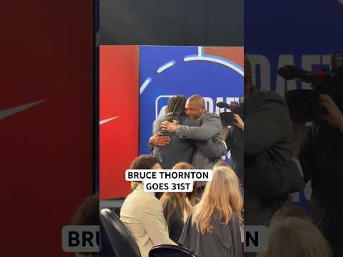 Bruce Thornton is excited after being drafted 31st overall in the 2026 NBA Draft