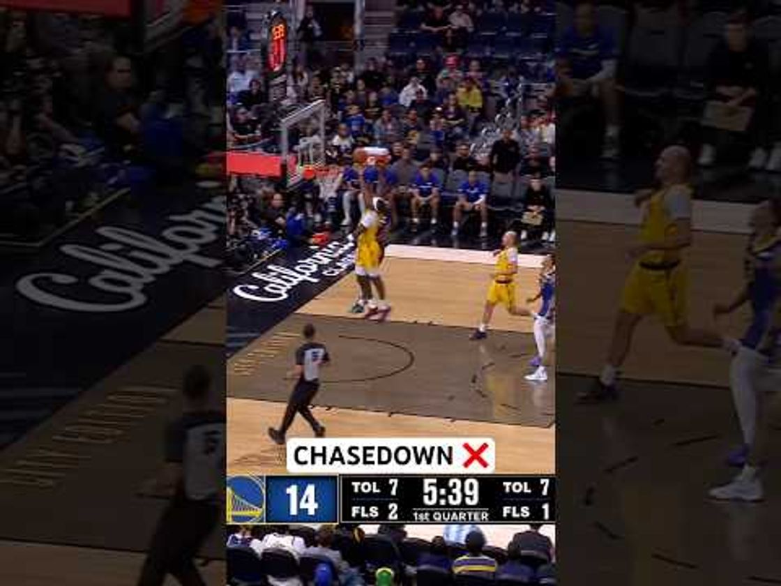 Kaluma runs down the play and seats away the layup