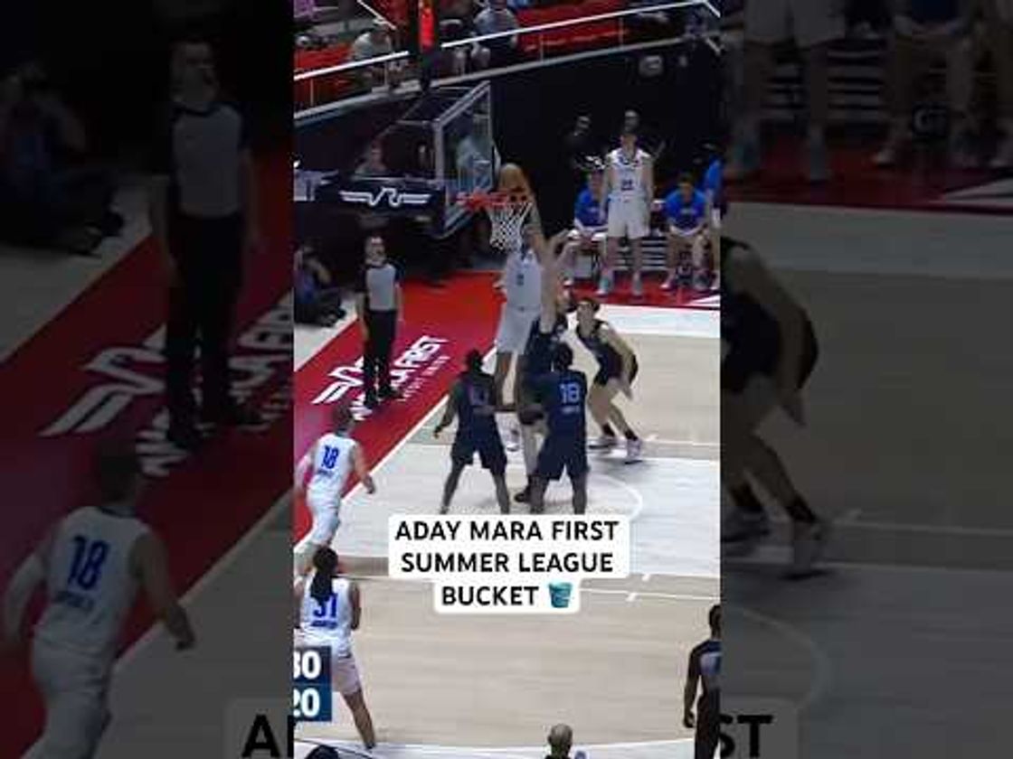 Aday Mara powers through for his first summer league bucket 🪣