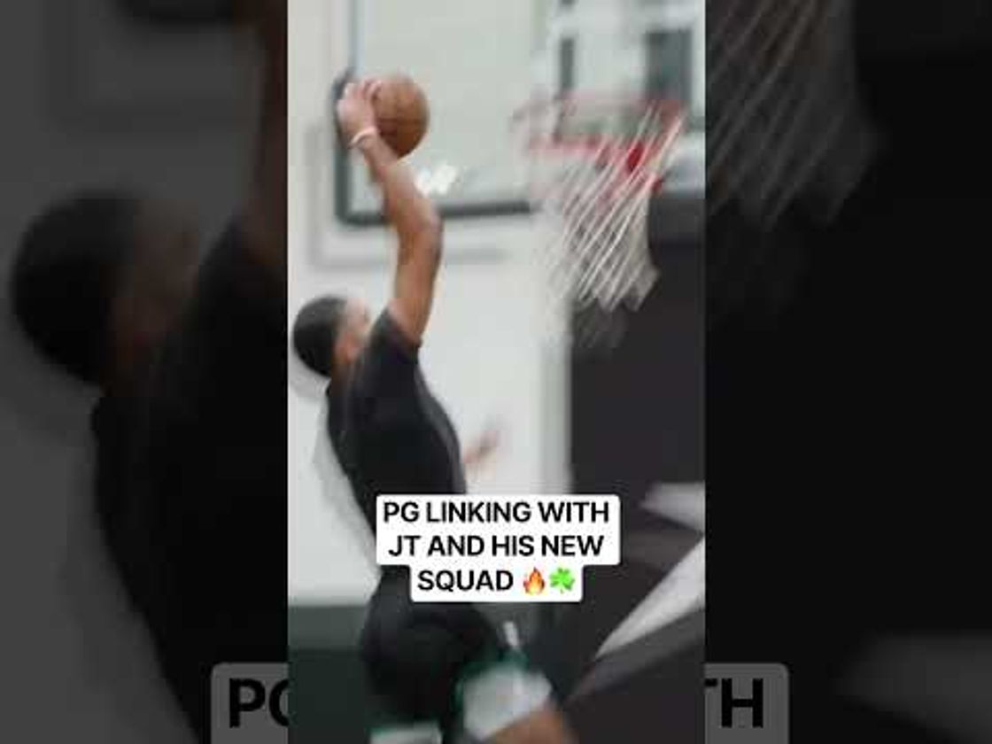 Paul George getting some offseason work with Jayson Tatum and the Celtics 🙌 (via: jaytatum0/IG)