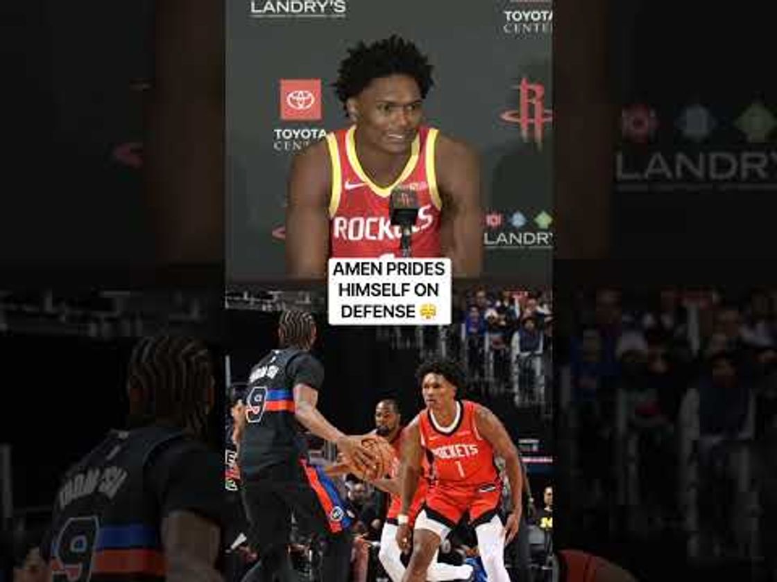 Amen Thompson on having more motivation to be All-Defense after his brother made one last season