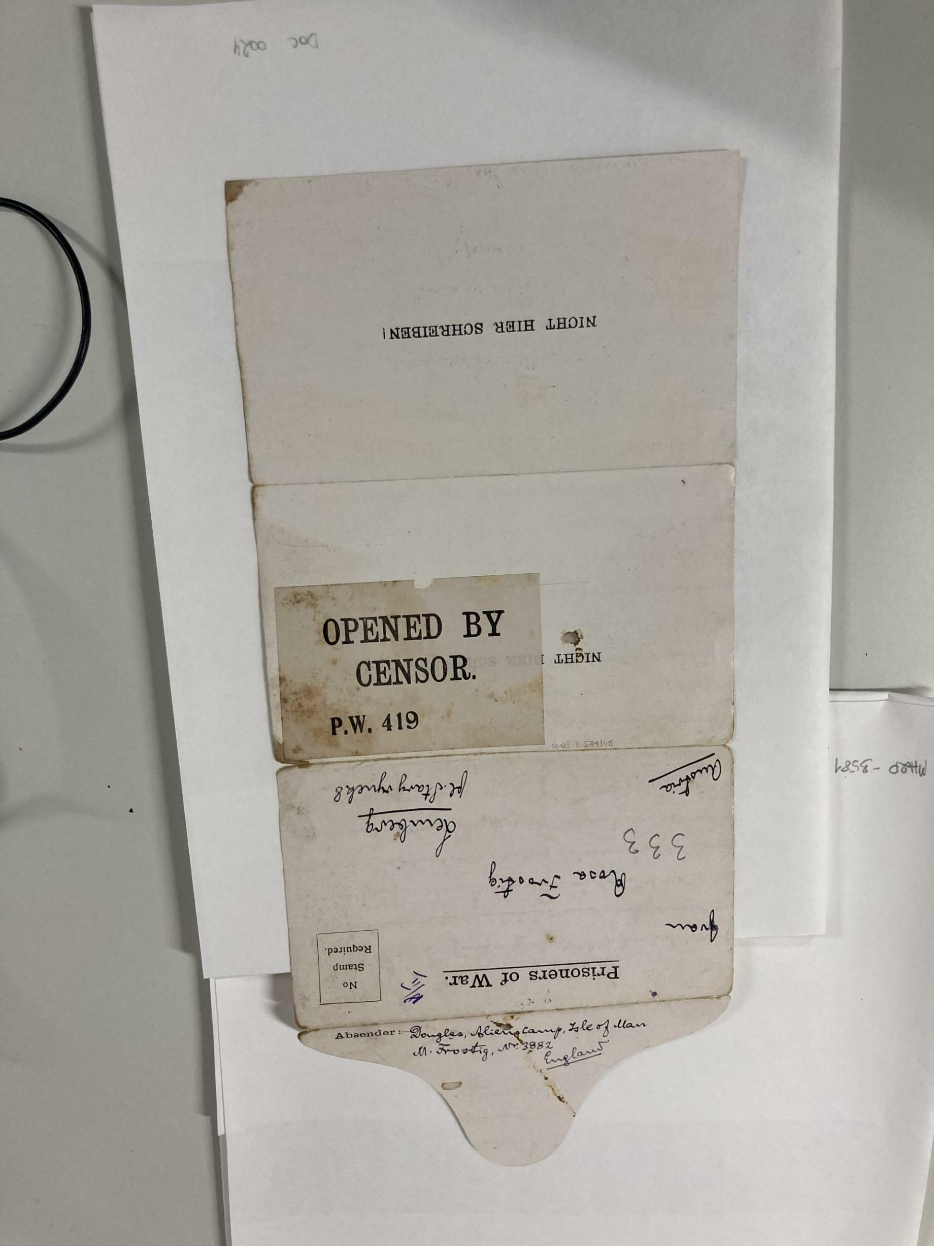 Briv funem arkhiv Mojzesz Frostig, saved from the trash heap of