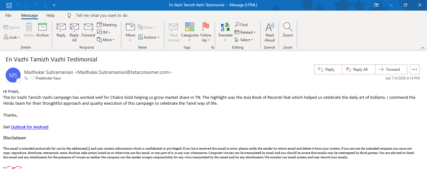 The Hindu for Client Tata Tea Chakra Gold