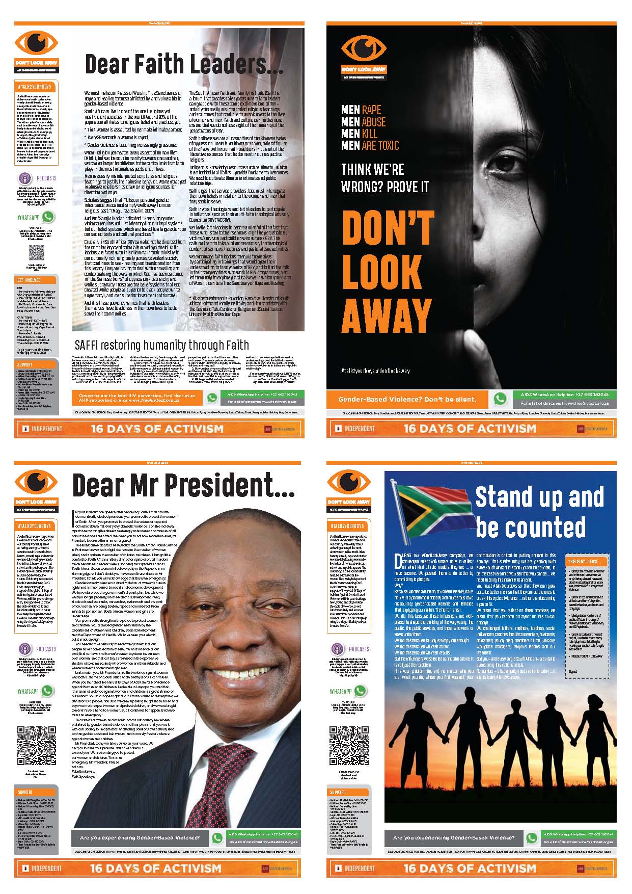 #Talk2YourBoys (Don't Look Away) - 16 days of activism against GBV