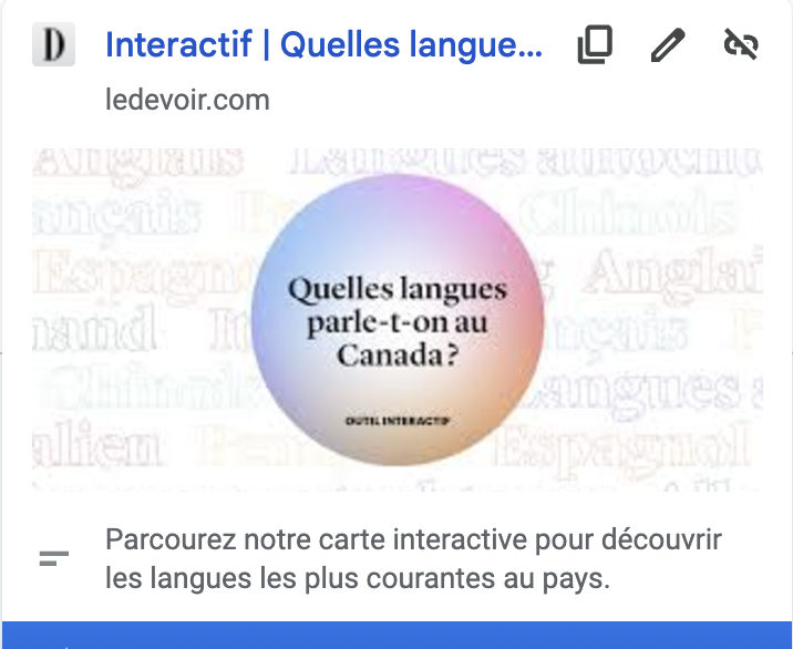 Quelles sont les langues maternelles des Canadiens?