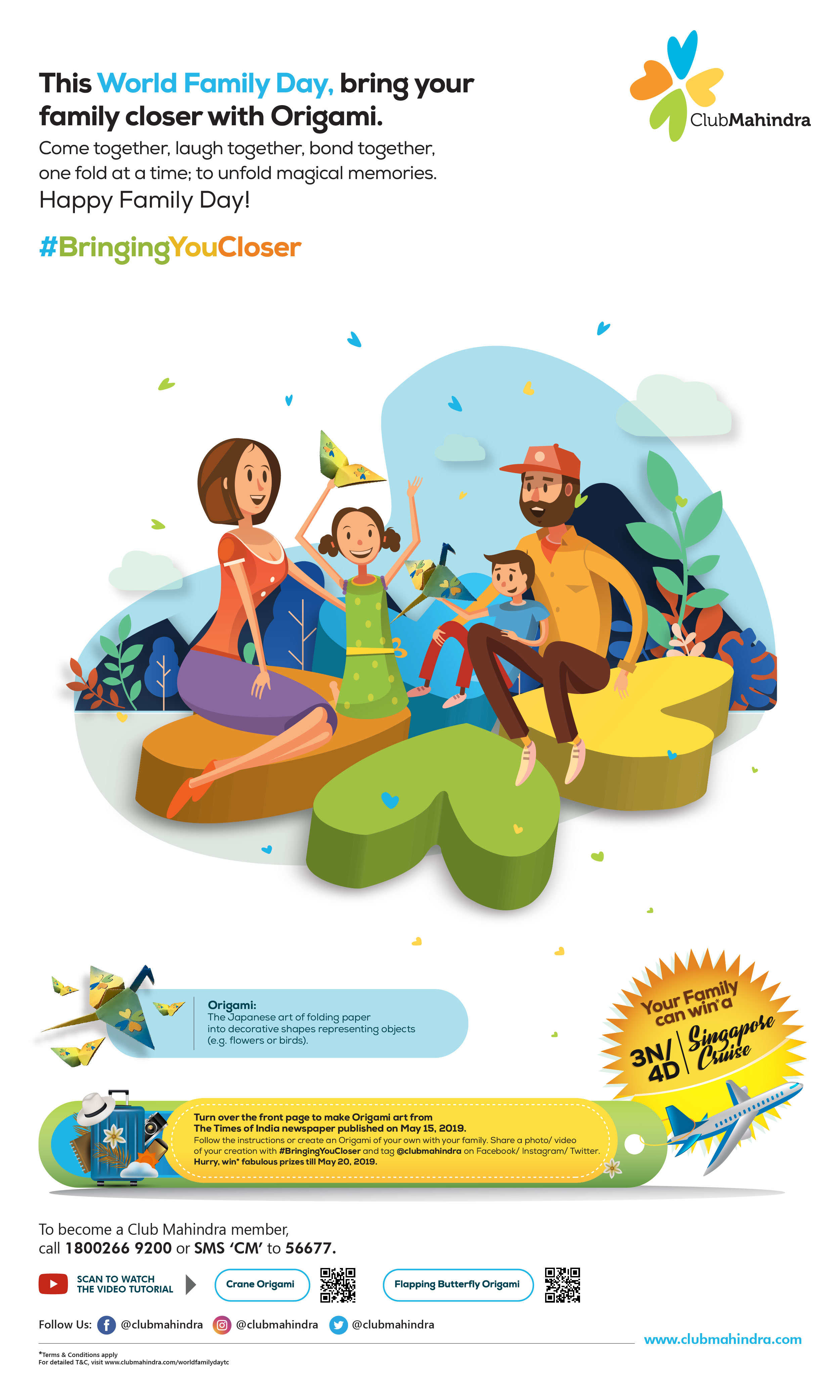 The Origami Newspaper for Club Mahindra