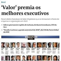 Awards & Rankings: Executivo de Valor and Valor 1000