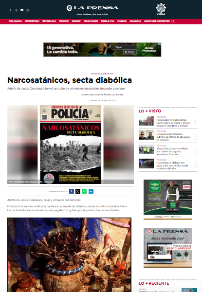 Narcosatánicos, secta diabólica (Narco-satanic, diabolical sect)