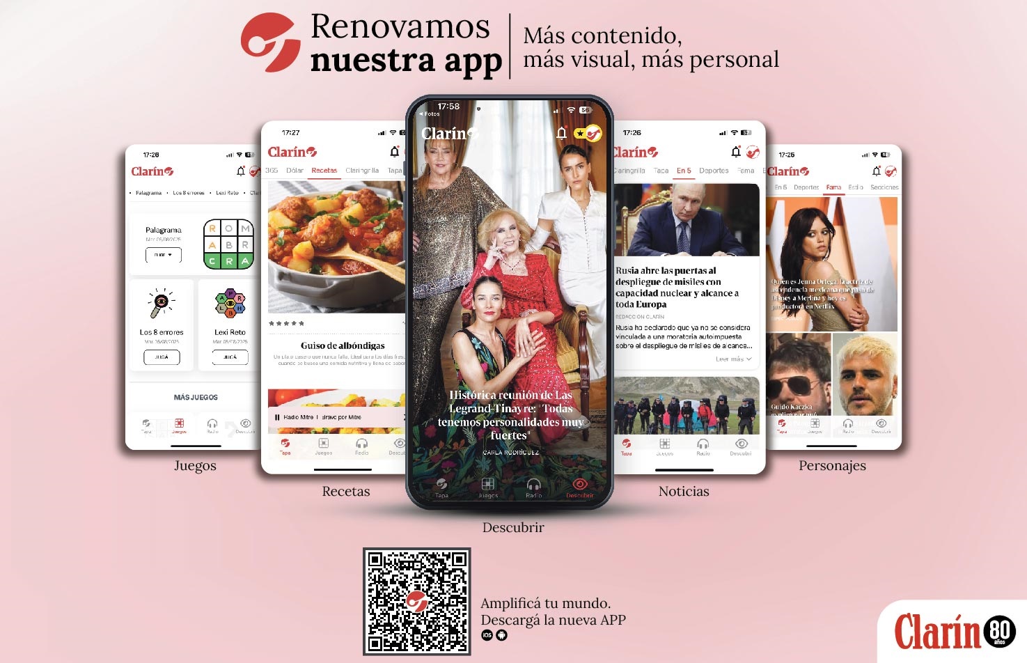 More news, more visual, more personal: the new Clarín app 