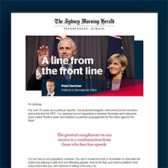 The Sydney Morning Herald & The Age - A Line From The Front Line