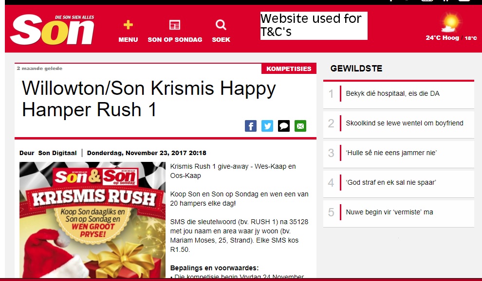 Son Newspaper Happy Hamper Campaign