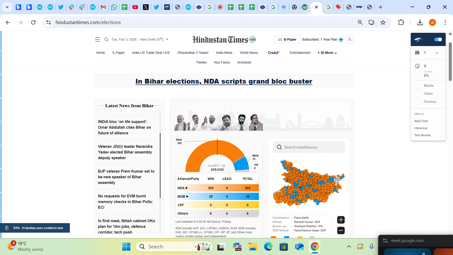 Bihar assembly election with HT