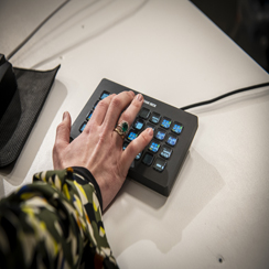 Breaking news studio with one button