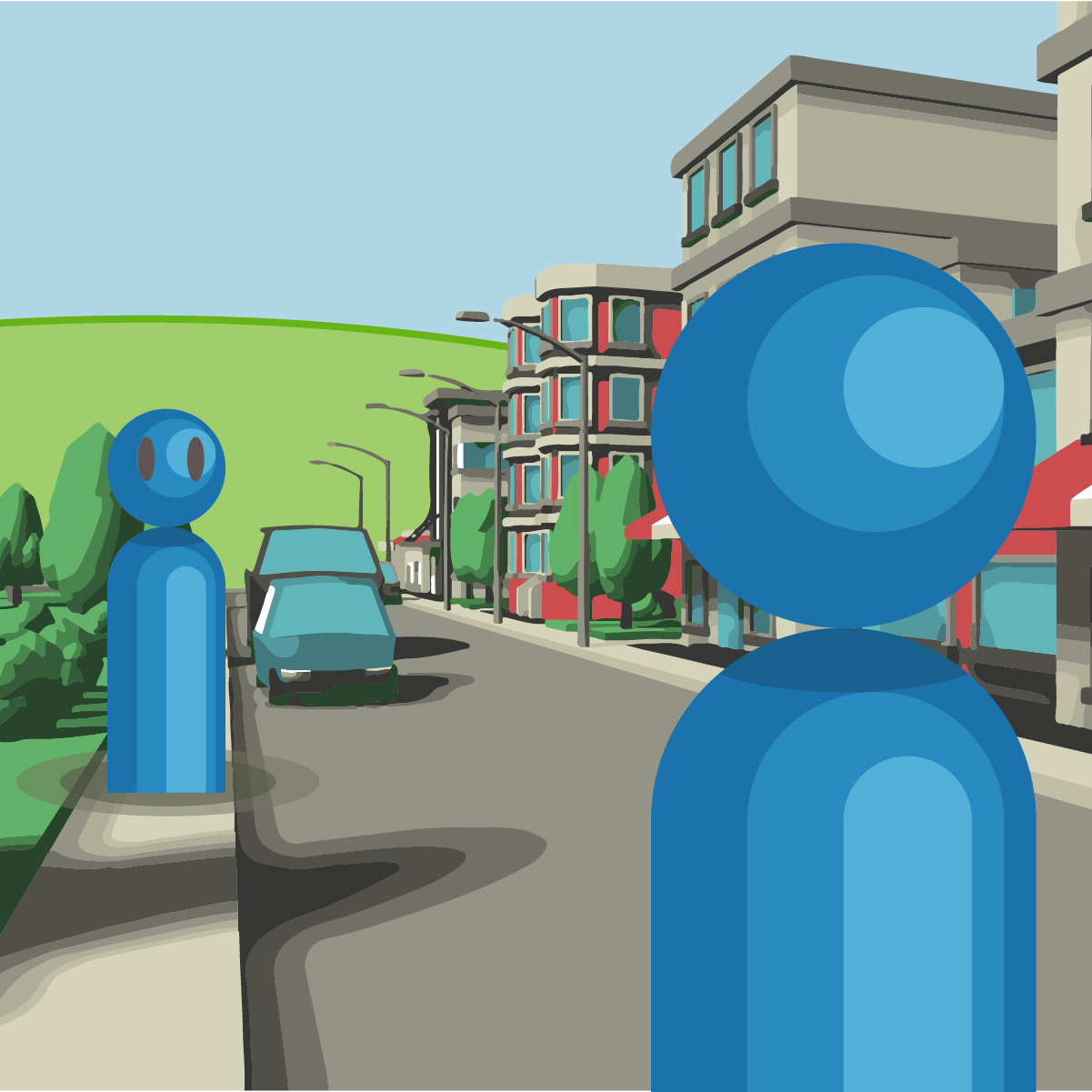 AR app: “Flatten the Curve: A week in social distancing”