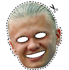 The cut-out Haaland Mask