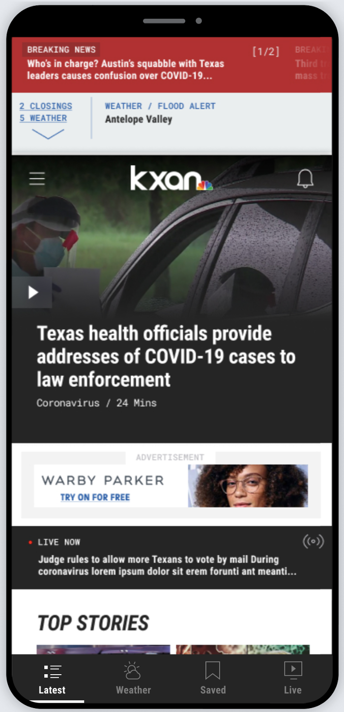Local News Mobile App Redesign
