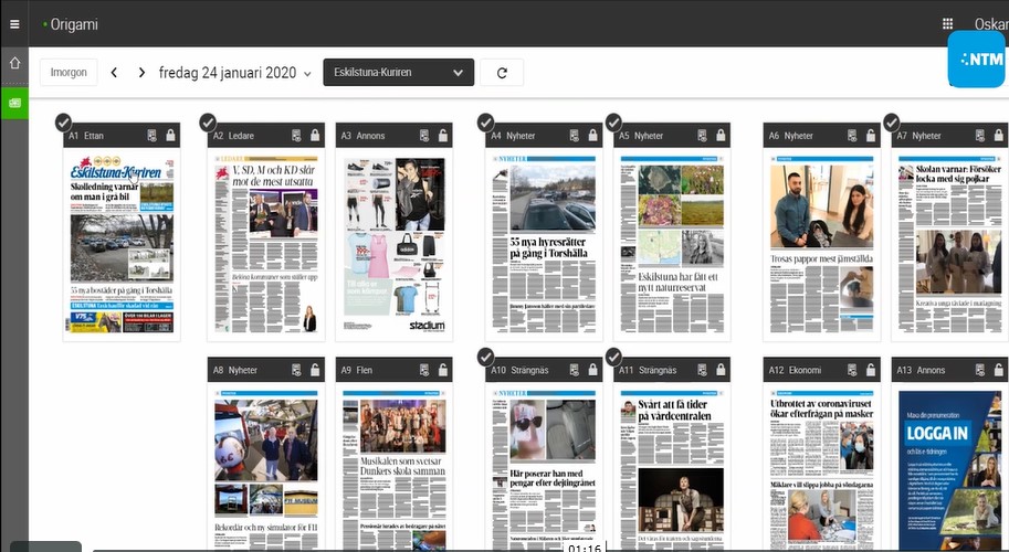 The Origami project - computer-controlled newspapers