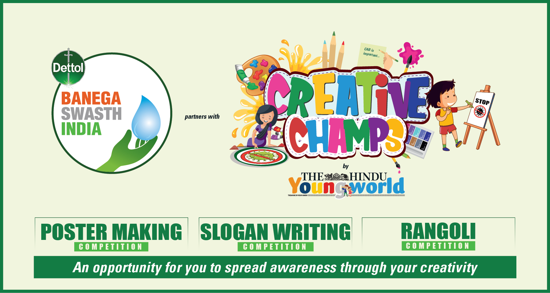 Dettol Banega Swasth India partners with Creative Champs by The Hindu Young World