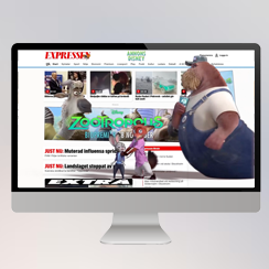 Interstitial ads in e-papers