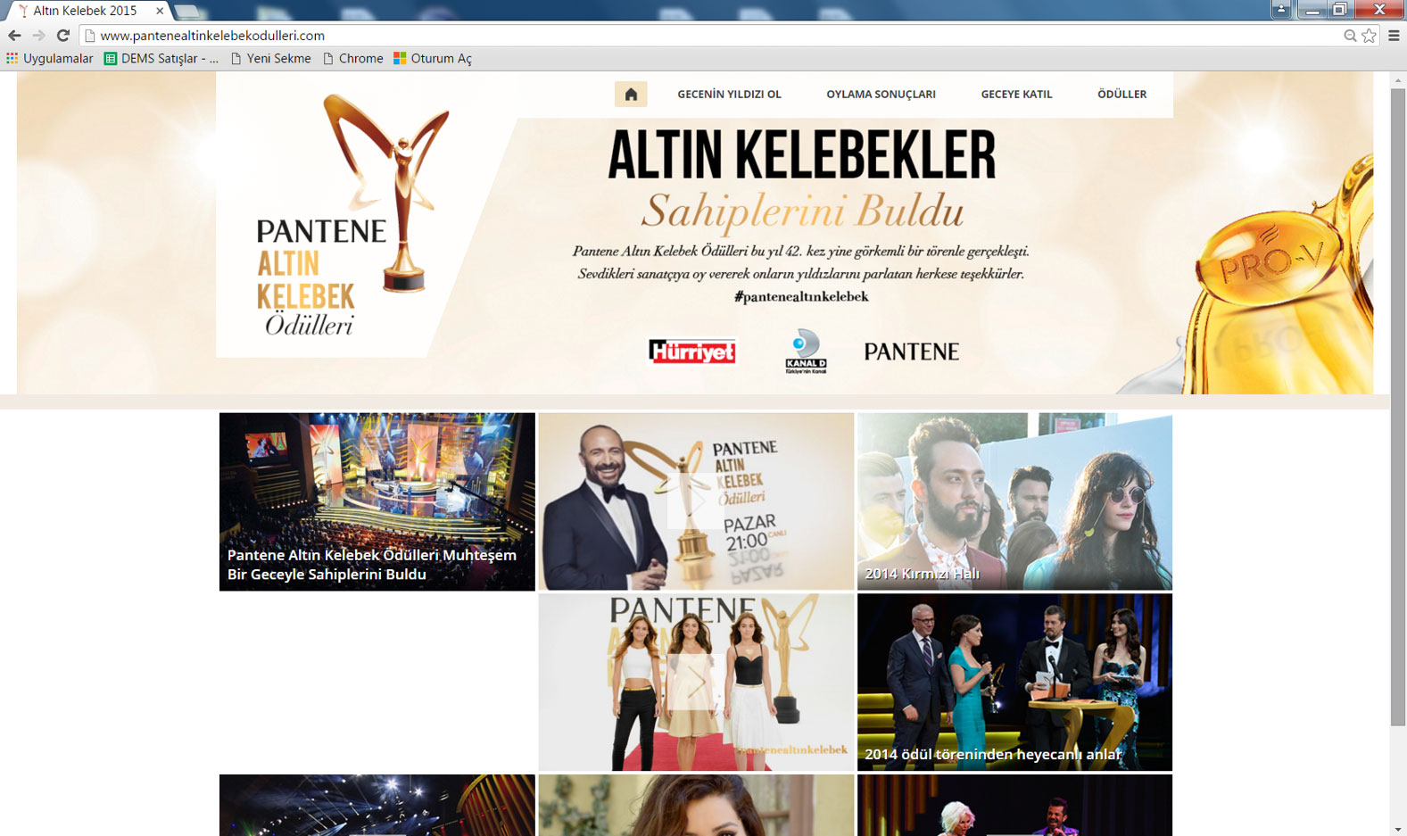 PANTENE ALTIN KELEBEK AWARDS