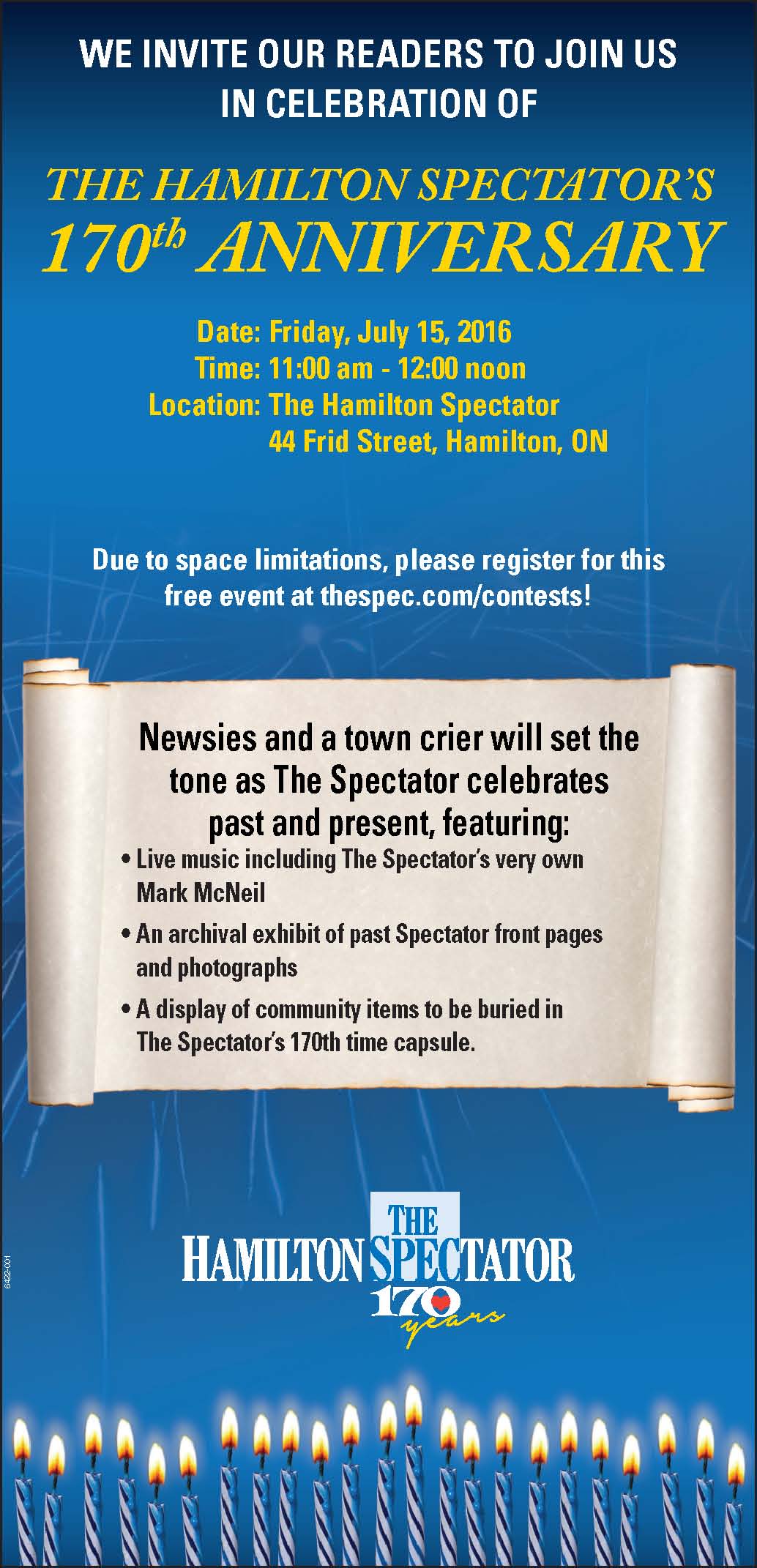 170th Anniversary Event