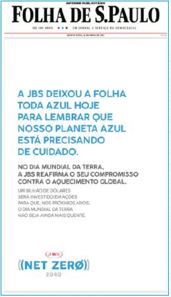 Folha de S.Paulo and JBS: Celebrating Earth Day