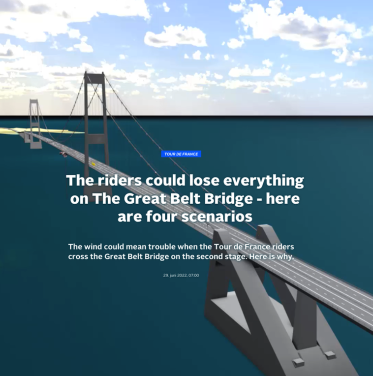 The riders could lose everything on The Great Belt Bridge – here are four scenarios