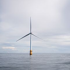 How can 253 meter high wind turbines float on the sea?