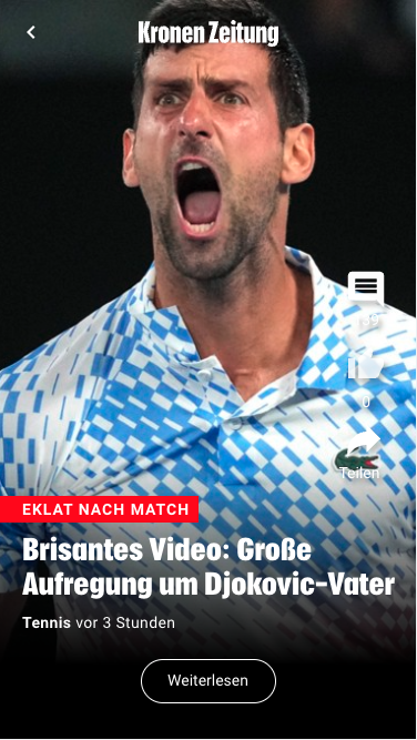 Krone.at Shorts: Get the most relevant news every time
