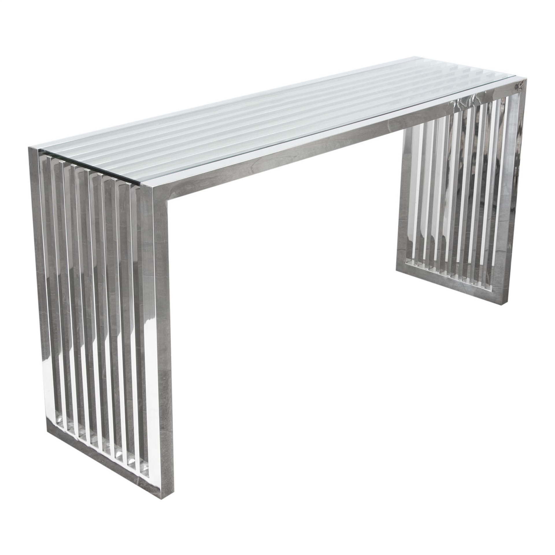 Soho Rectangular Stainless Steel Console Table