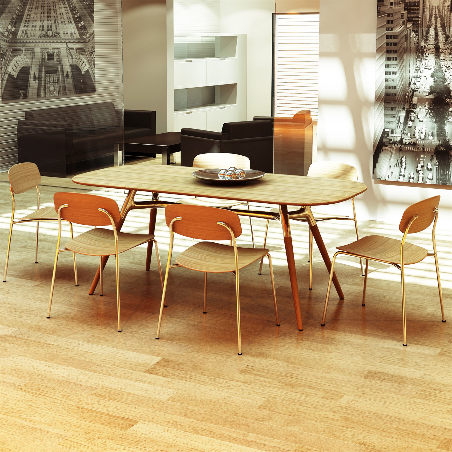 Montreal Dining Table in Classic Bamboo