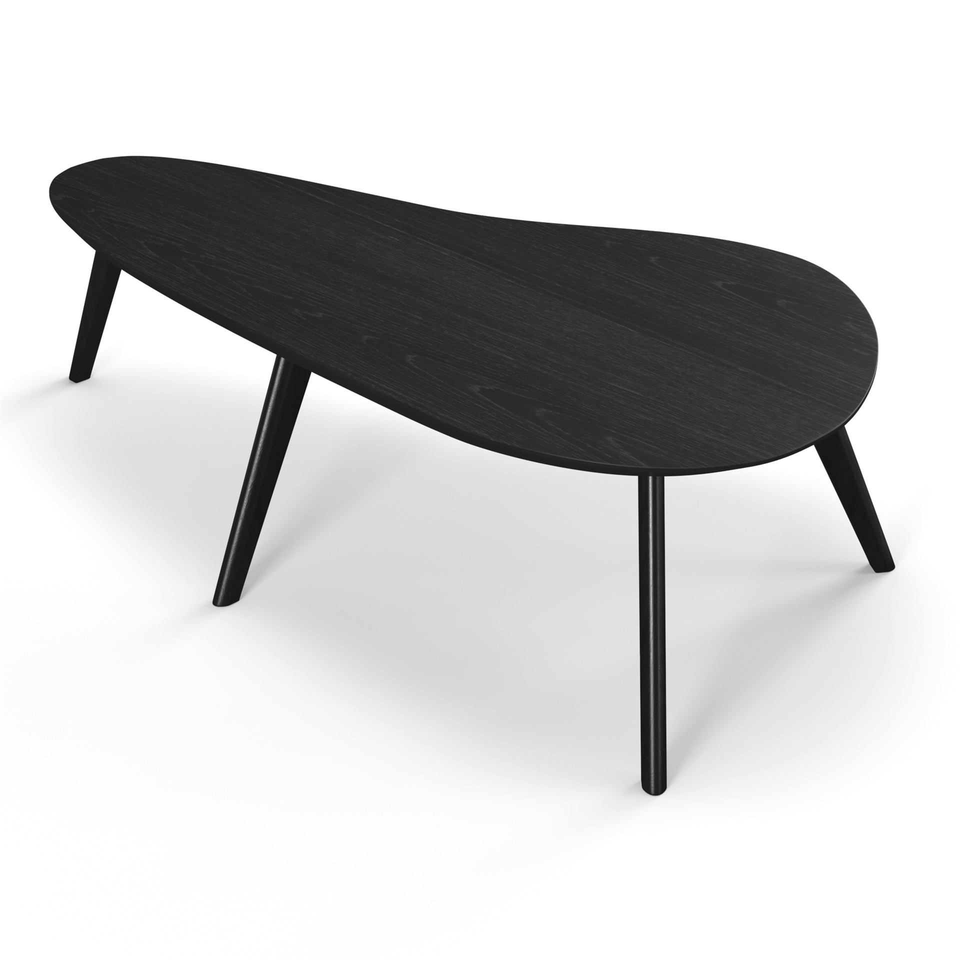 Kidney Shaped Coffee Table (Black)