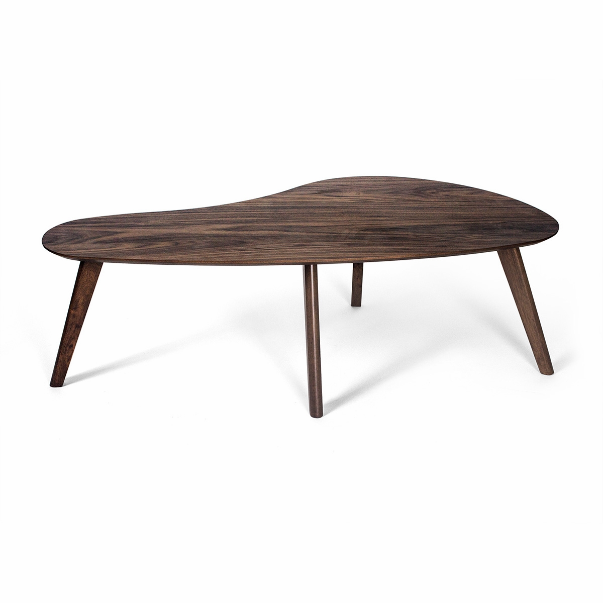 Kidney Shaped Coffee Table (Walnut)