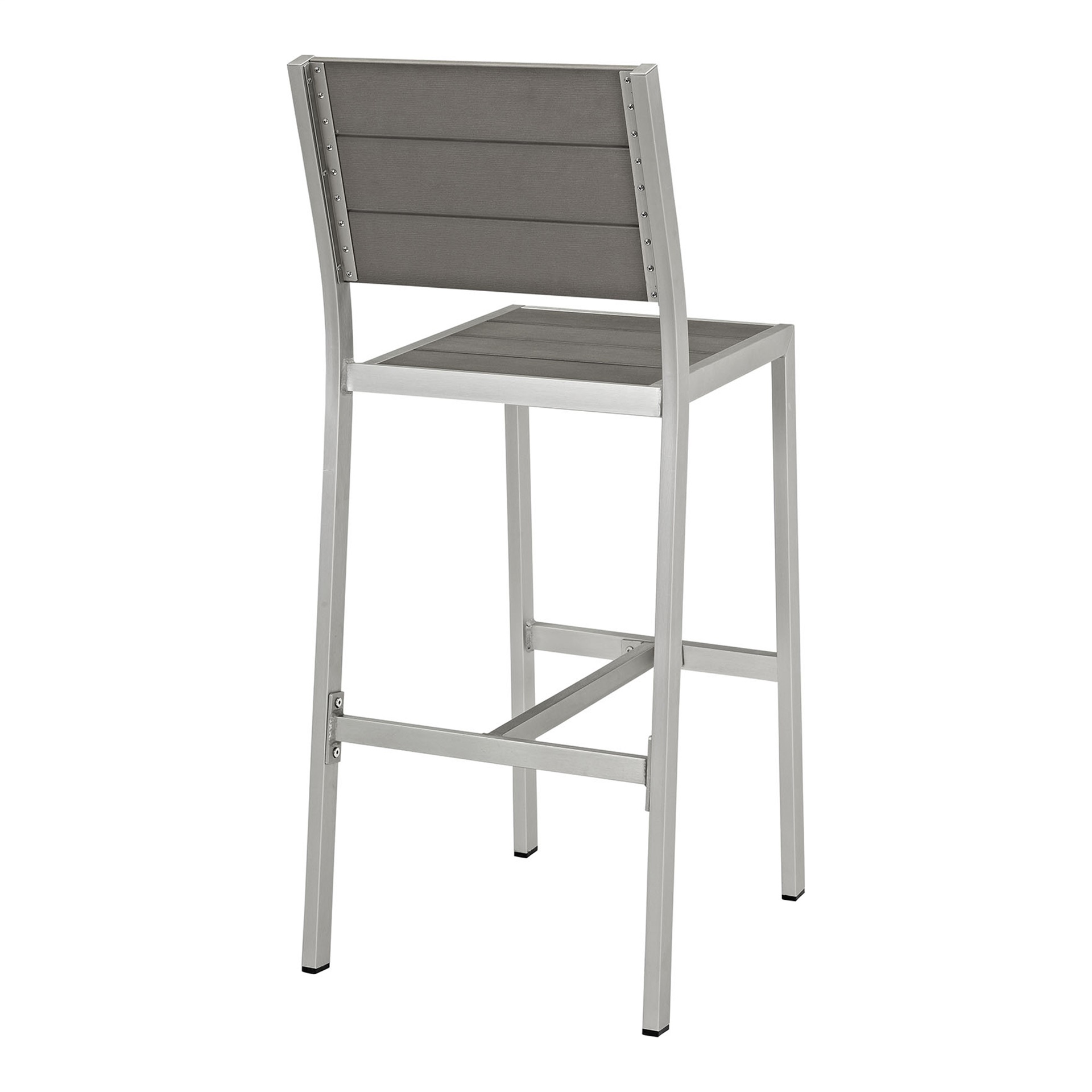 Shore Outdoor Patio Aluminum Armless Bar Stool