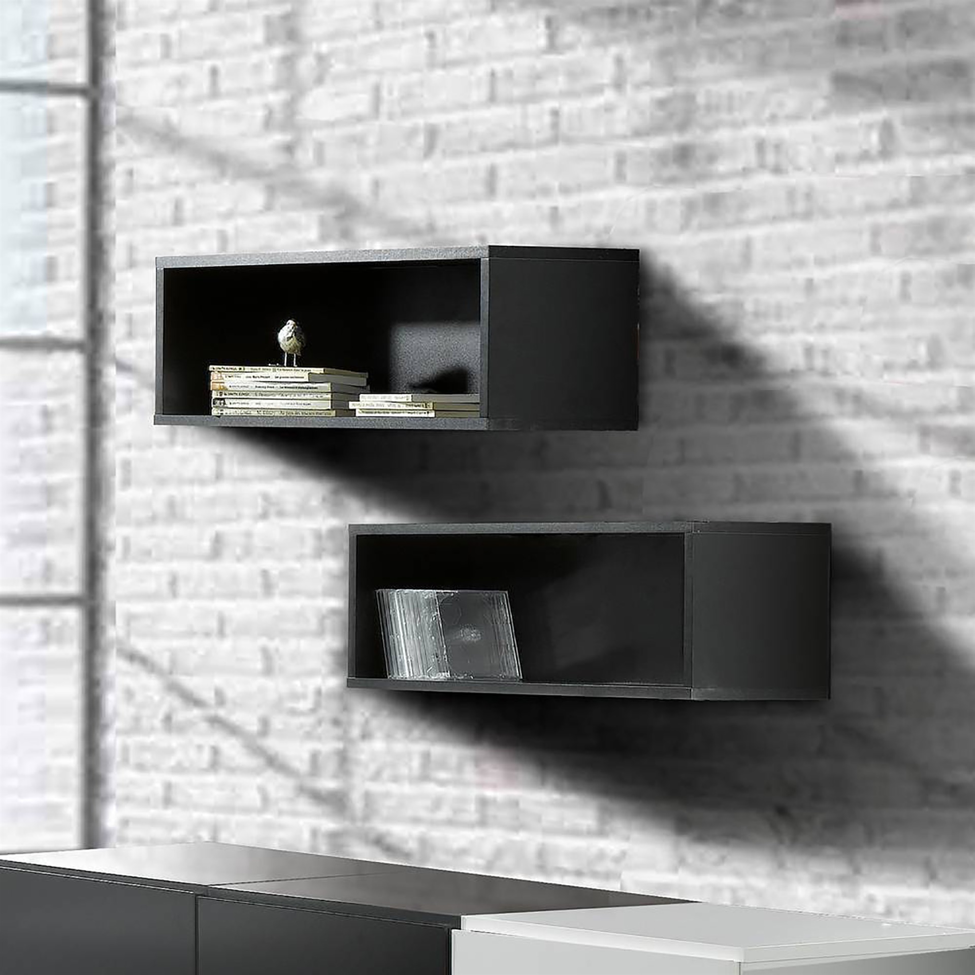 Avenue 2Piece Rectangular Wall Shelves