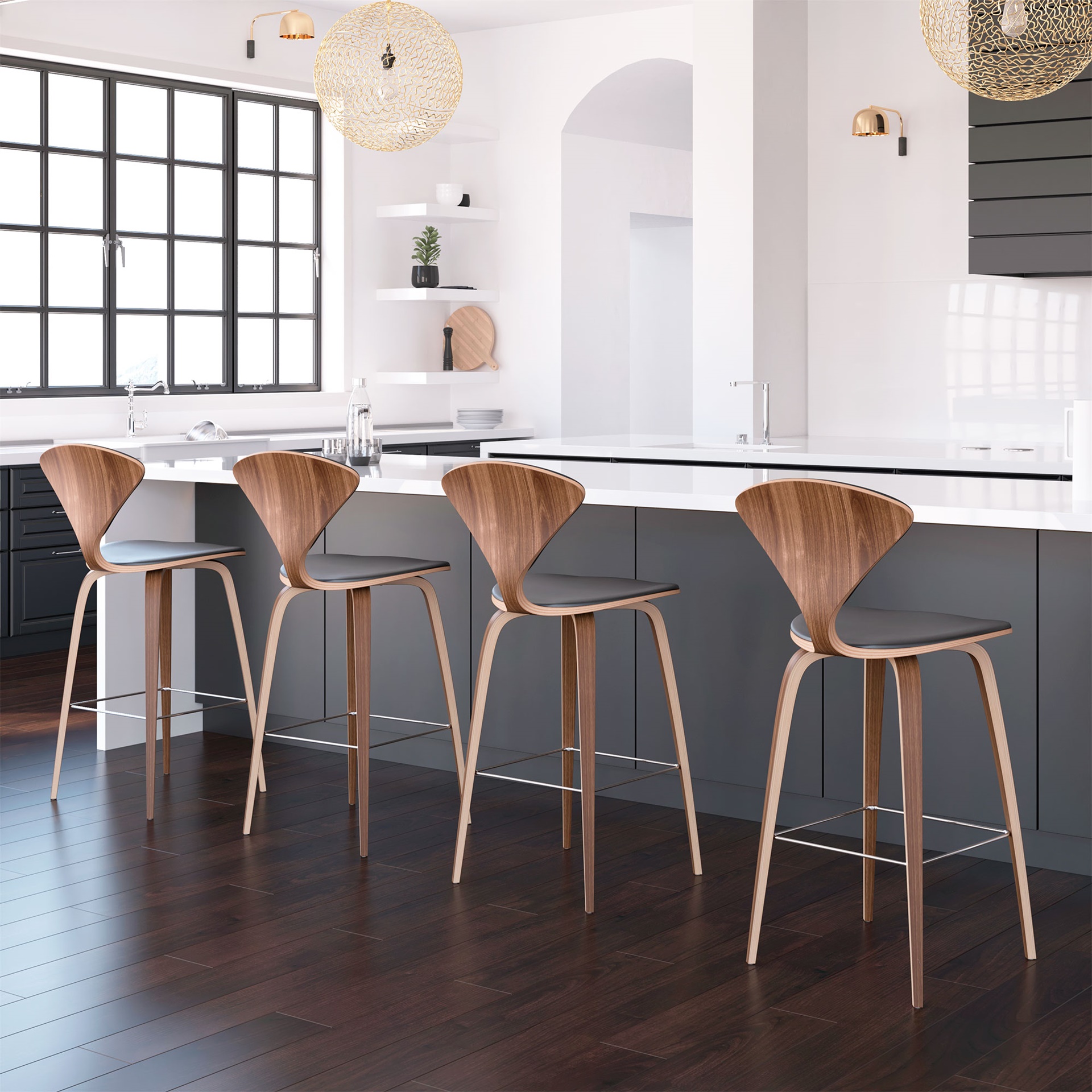 Norman Upholstered Counter Stool