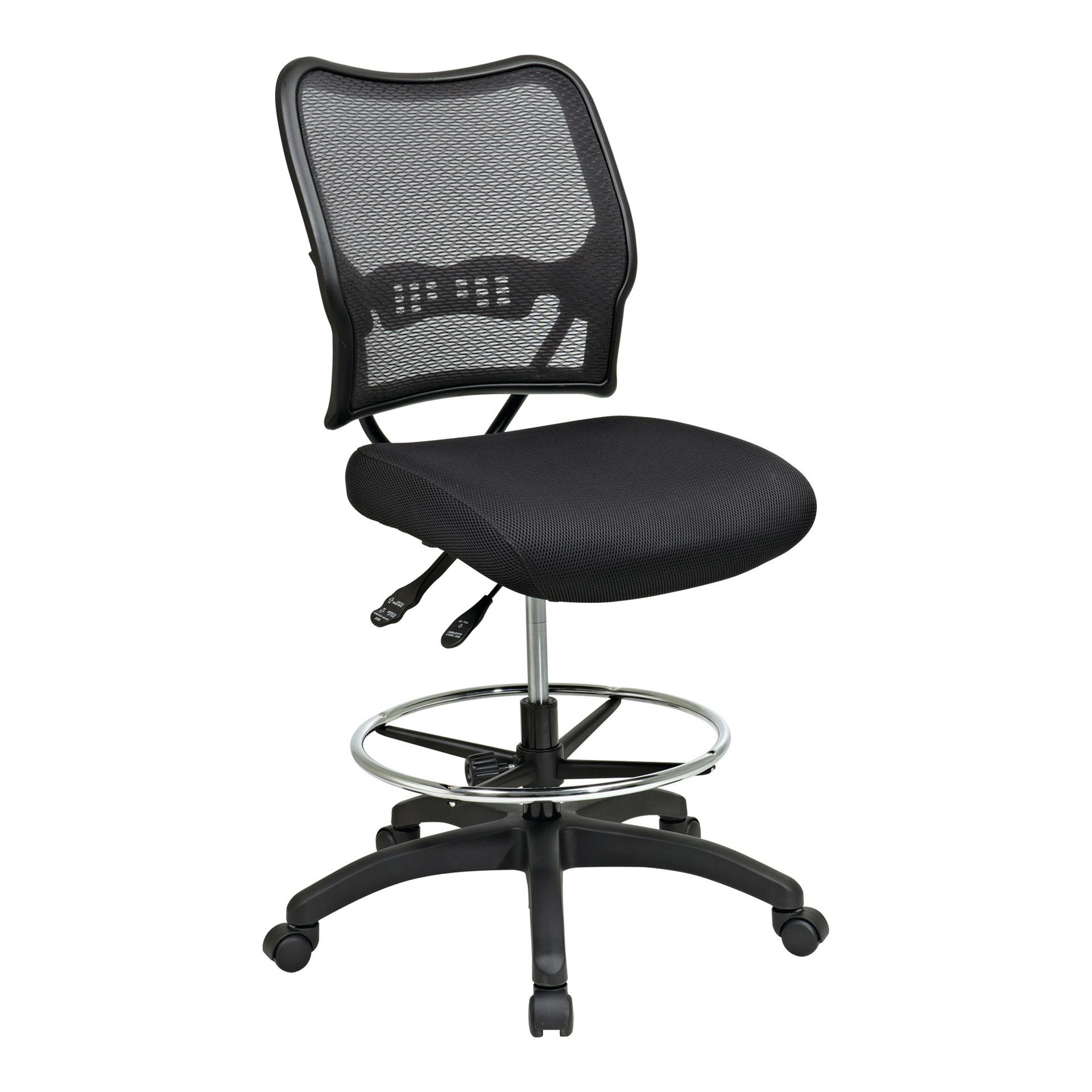 Deluxe Ergonomic AirGrid Back Drafting Chair with Mesh Seat