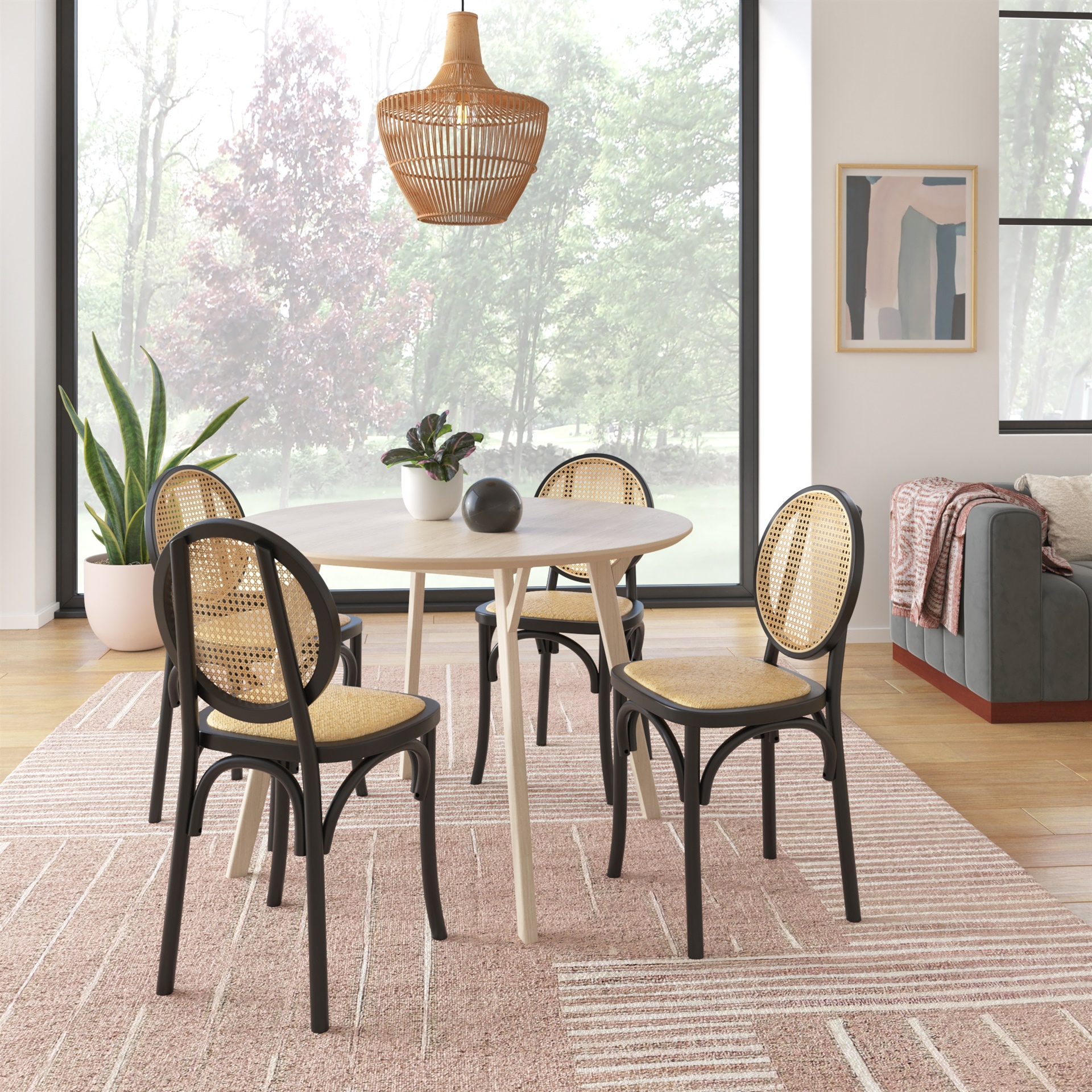 Scandi Round Sunwash Dining Table