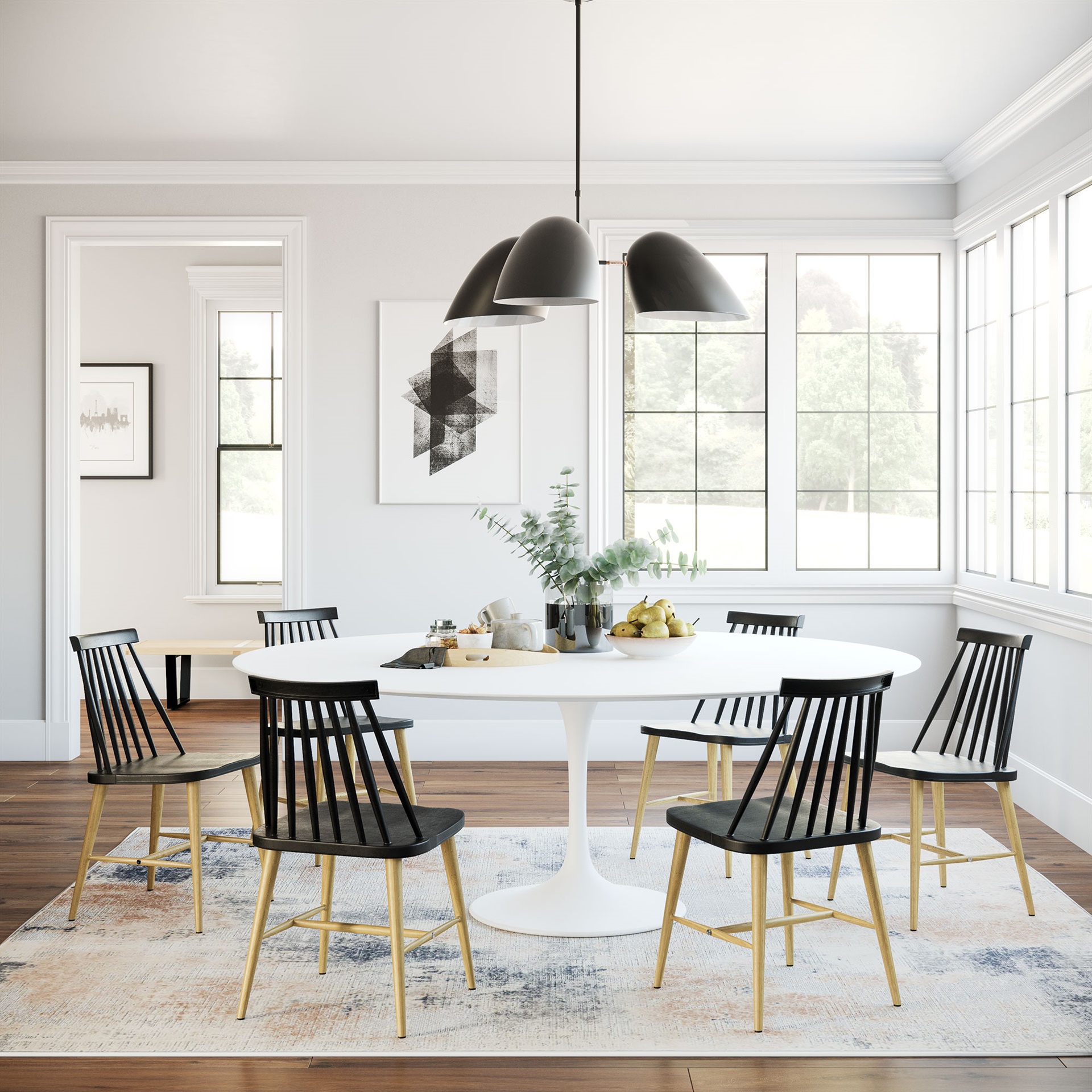 Sienna Pedestal Oval Dining Table