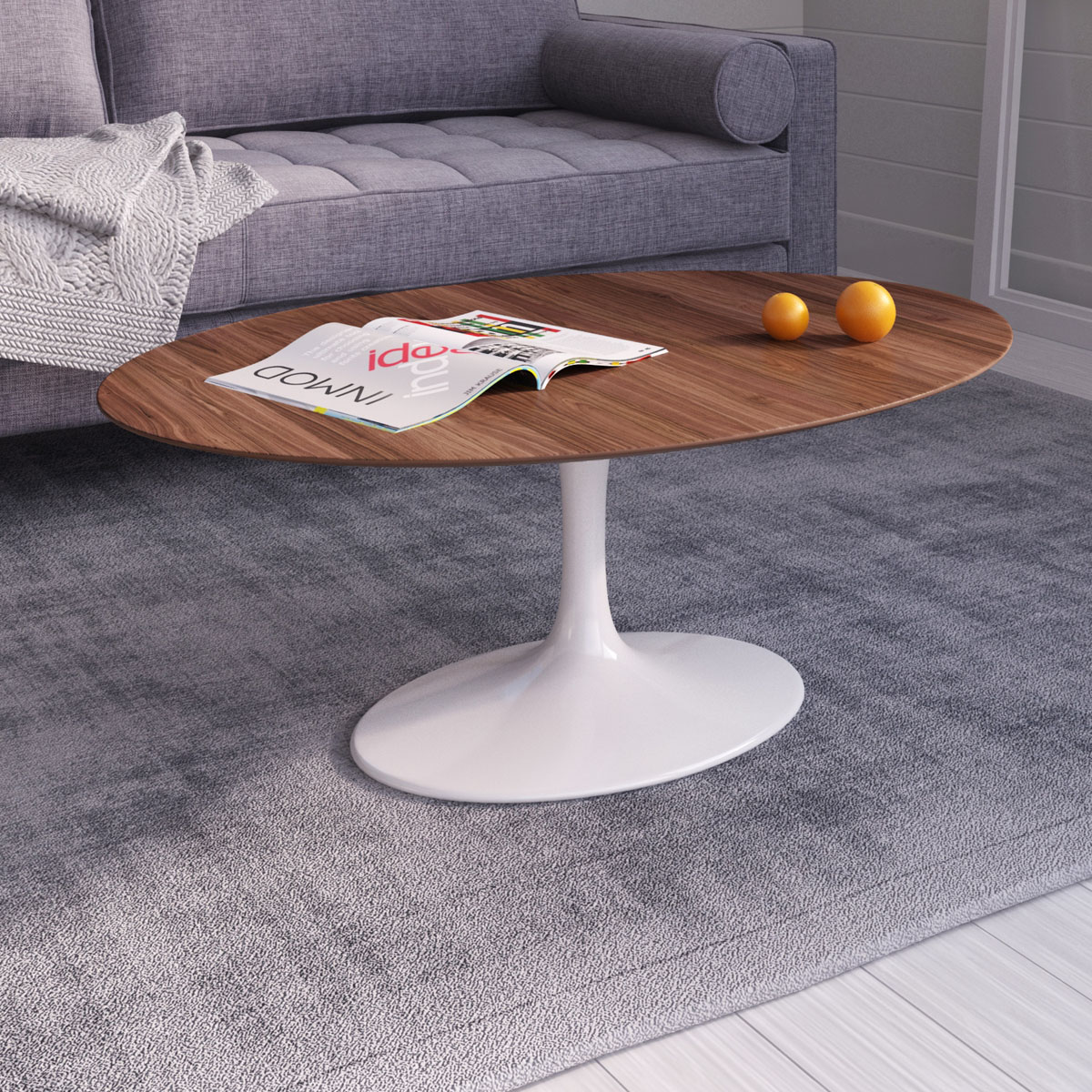 Sienna Pedestal Oval Coffee Table