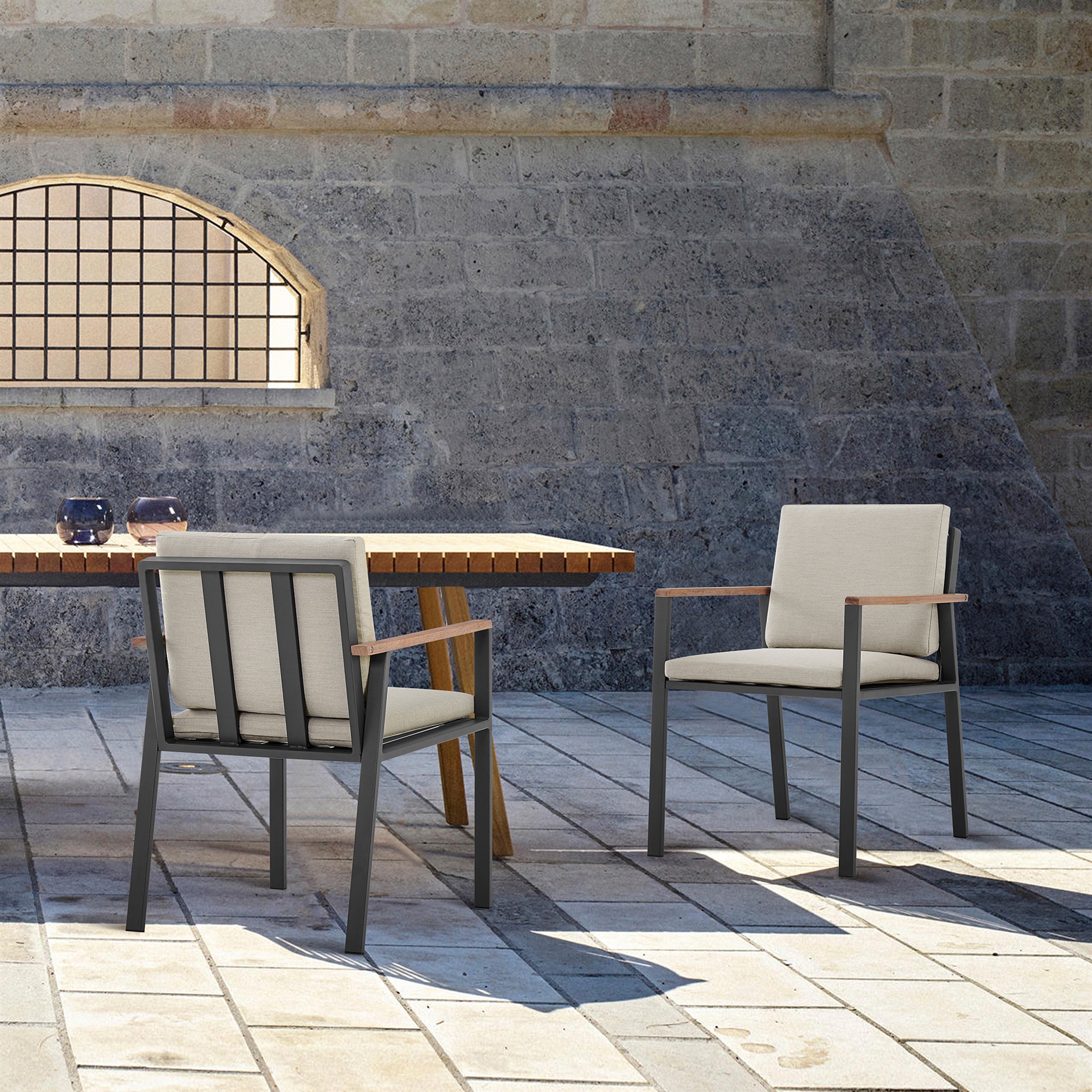 Modern Outdoor Metal Dining ChairNorfolkInmod