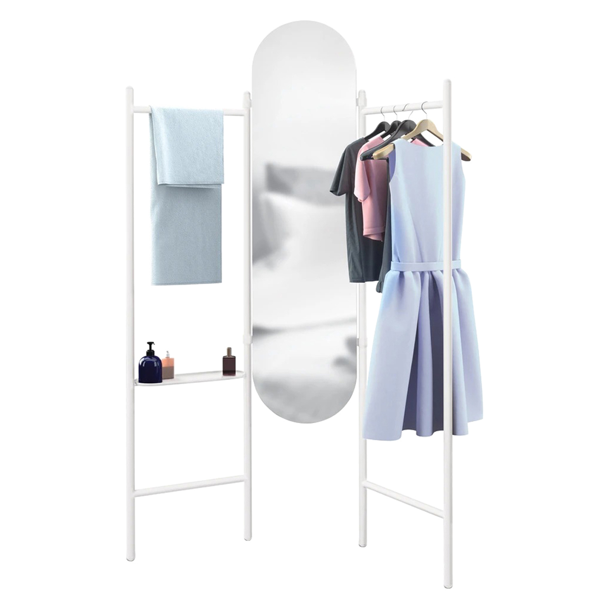 Vala Floor Mirror and Clothing Valet