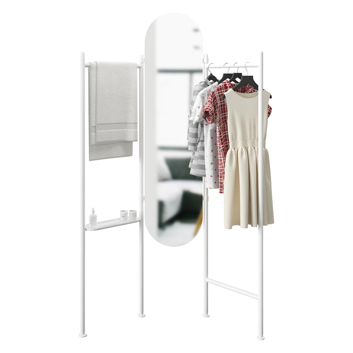 Vala Floor Mirror and Clothing Valet