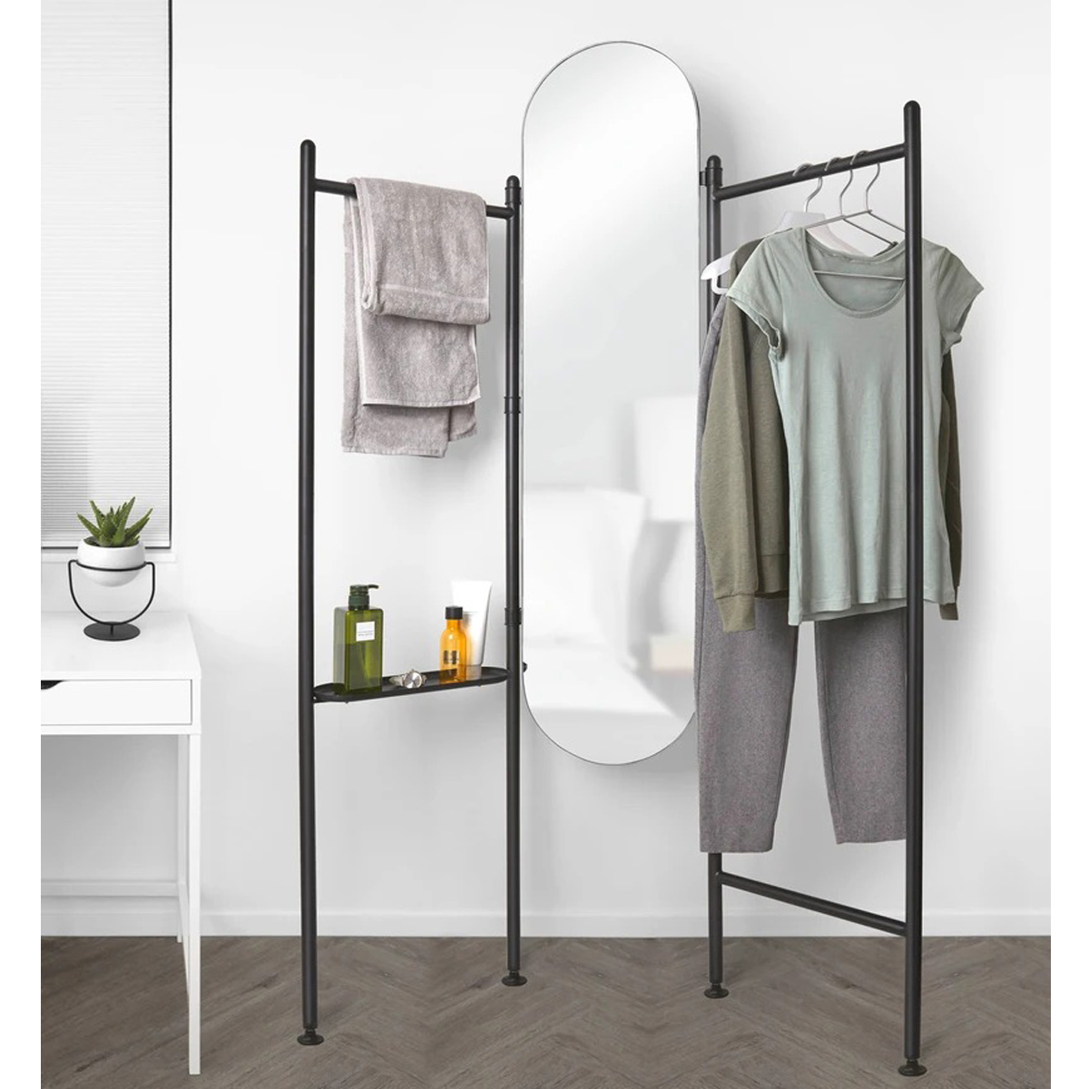 Vala Floor Mirror and Clothing Valet