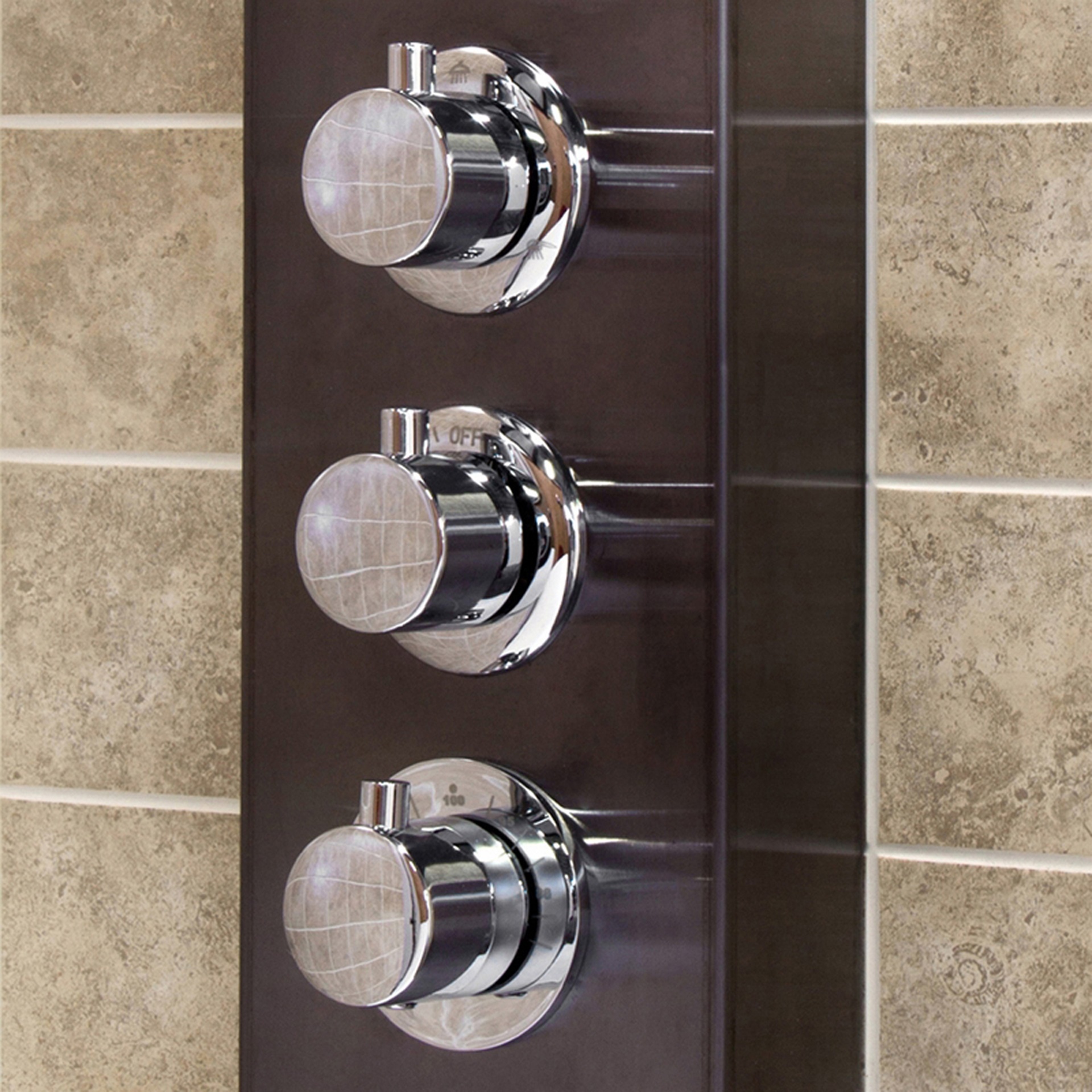 Sutherland Shower Panel with Rain Head Massage System