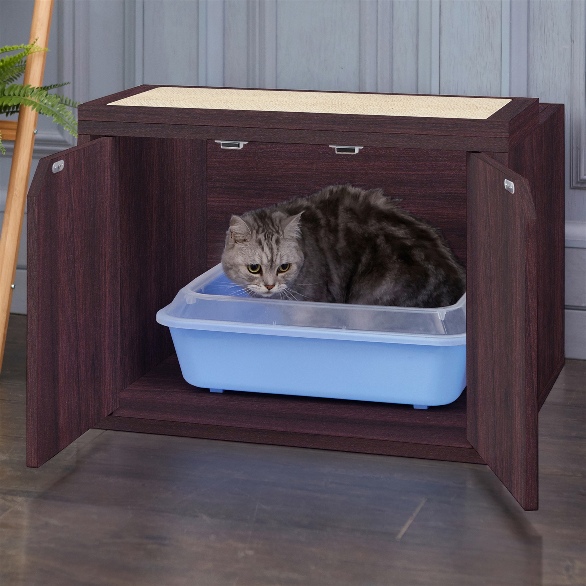 Way Basics Eco Friendly Cat Litter Box Enclosure