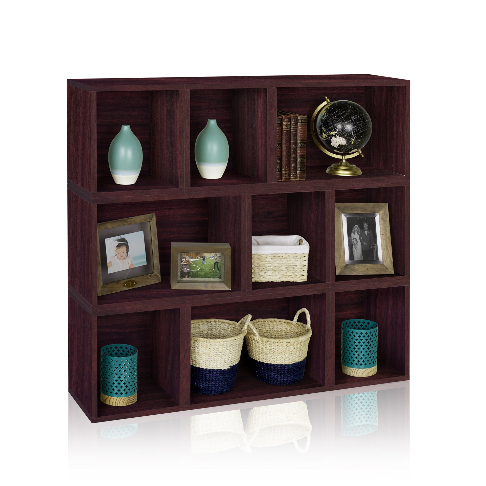 Way Basics Eco Friendly Stackable Oxford Modular Bookcase and Storage Shelf