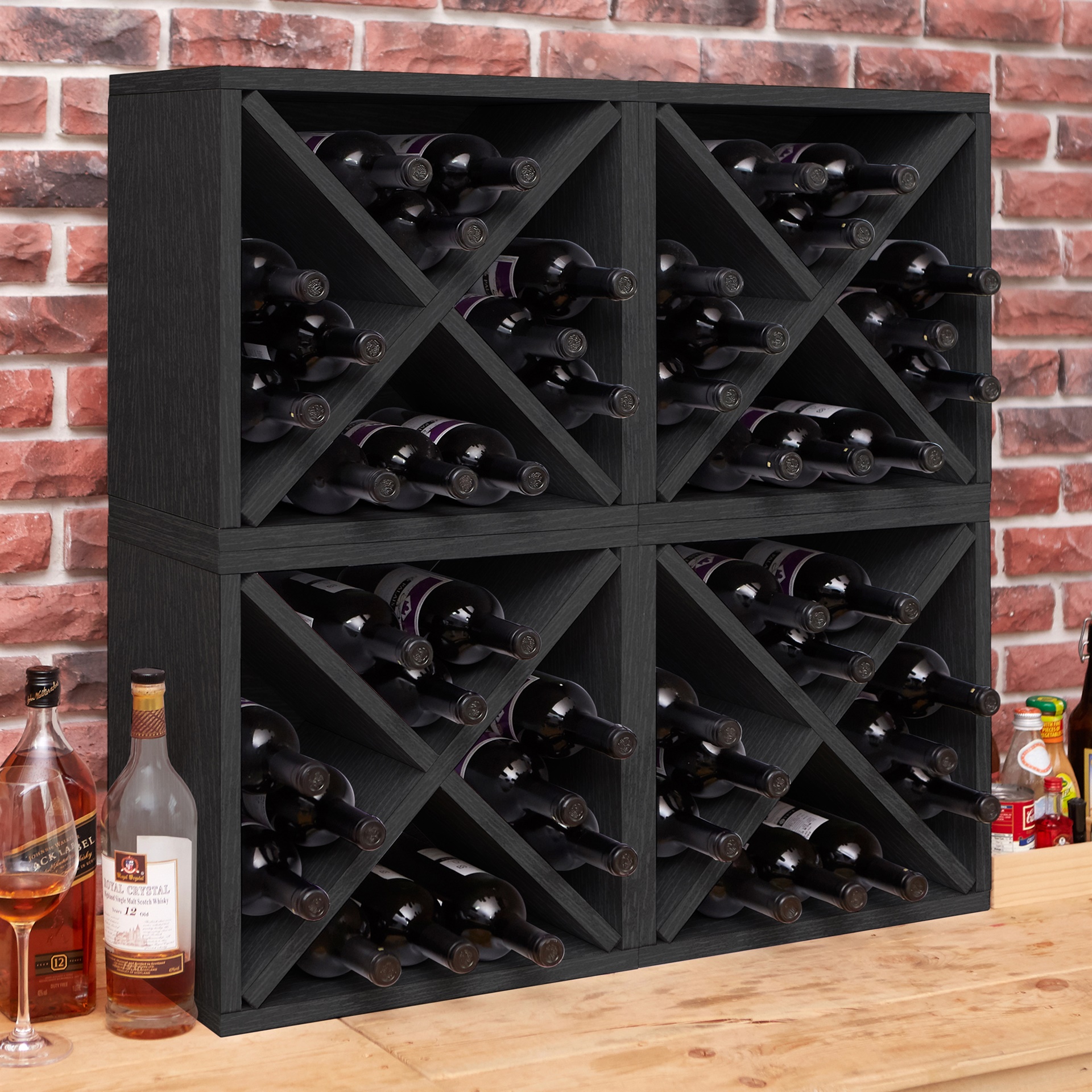 Way Basics Stackable Blox Wine Cube Storage 12 Bottles